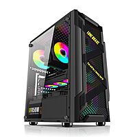 ZEBRONICS MYST Mid Tower Cabinet – White Gaming Case