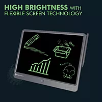 Portronics Ruffpad 15 – 15" LCD Writing Pad, Grey. Perfect for notes, sketches, and reminders. Lightweight, portable, and eco-friendly. Easy to use with a simple erase button. Ideal for all ages.