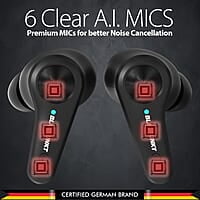 Blaupunkt Newly Launched BTW300 PLATINUM Hybrid ANC Moksha in Ear Earbuds with 42dB I 6 Mics CRISPR ENC I Blink Pair Tech I Ambient Mode Noise Cancelling I TurboVolt Fast Charging