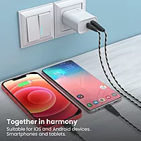 Portronics Adapto 45 20W QC 3.0 & Type-C PD Charger – Fast Charging (5V/3A, 9V/2.22A, 12V/1.67A)