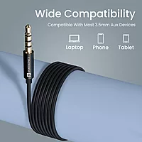 Portronics Conch Sigma A – 3.5mm Earphones with Mic, sleek black design, high-quality sound, comfortable fit, perfect for music and calls, durable build, ideal for everyday use.
