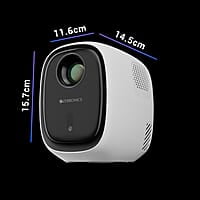 ZEBRONICS PIXAPLAY 53, Smart Vertical Projector, 3500 Lumens, 4K Support, 120 Inch Screen Size, Auto Focus, Auto Keystone, Bluetooth, HDMI, USB, WiFi, 1080p Support, APP Support, Miracast