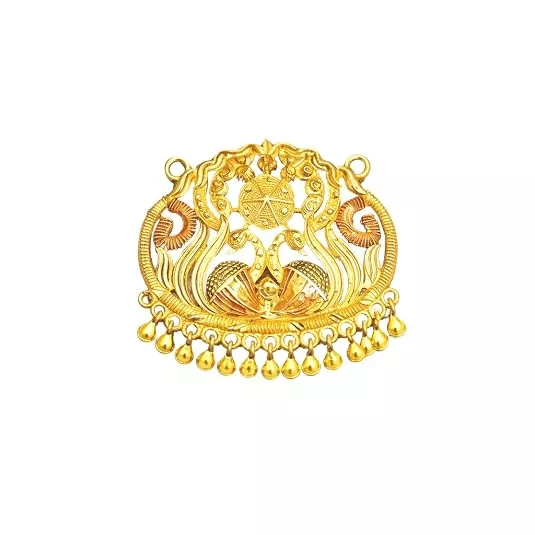 Gold Plated Peacock Pendant for Women & Girls | Handcrafted Traditional Dollar Pendant