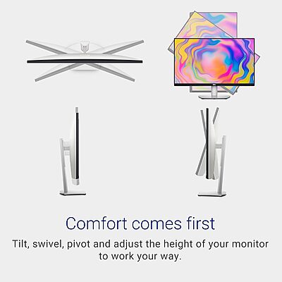 Dell 27" 4K UHD 60Hz Monitor, 8ms GTG, Dual 3W Speakers,S2722QC