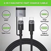 Ultraprolink UM1193 Nylokev 240 Mag3 PD 3.1 Cable, 2M