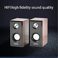 HAMMOK VINTAGE Wooden USB Speaker – Stylish Brown & Black, Rich Sound | Perfect for Home, Office & Retro Audio Lovers