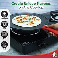 Wonderchef Forza Cast-Iron 27 cm Dosa Tawa Pan  4 mm Pre-Seasoned Cookware