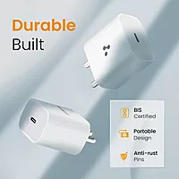Ambrane UNI-20 Charger with C-Type Cable