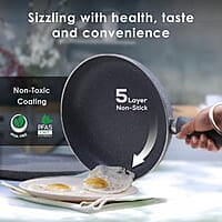 Wonderchef Aluminium Granite Frying Pan, Grey, 20cm, 1L