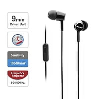 Sony MDR-EX155AP in-Ear Wired Headphones with Mic (Black) Sony MDR-EX155AP in-Ear Wired Headphones with Mic (Black)