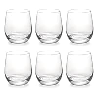 Treo by Milton Sphero On The Rocks Glass Tumbler,6 pc Set, 350 ml Each,Transparent