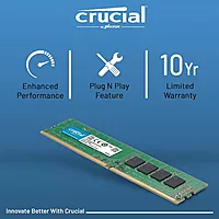Crucial Basics 8GB DDR4 1.2v 2666Mhz CL19 UDIMM RAM Memory Module for Desktop, Green