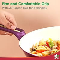 Wonderchef Bellagio Fry Pan  20 cm  1.1 L 3mm Thickness Non-Stick Ceramic Coating