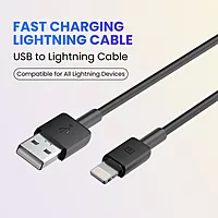 Portronics POR 2115 Konnect Link Lightning Cable – 8 Pin | PVC | 1m Black