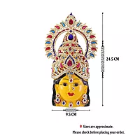 Goddess Durga Face with Crown, Keeridam, Religious Decor