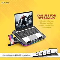 Lapcare Winner Pro LCP‑112 RGB Laptop Cooling Pad – 6 Fans, 7-Angle Adjustable, Dual USB