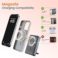 Portronics Chyro – 15W MagSafe 10K Power Bank with Stand offers fast wireless charging, sleek design, and a built-in stand for convenience. Perfect for on-the-go charging of your devices.