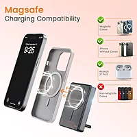 Portronics Chyro – 15W MagSafe 10K Power Bank with Stand offers fast wireless charging, sleek design, and a built-in stand for convenience. Perfect for on-the-go charging of your devices.
