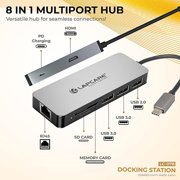 Lapcare LC-114 Female Adapter (Compact & Durable, Seamless USB or Audio Connectivity, Ideal for Everyday Device Extension, Stable Performance, 1 Year Warranty)