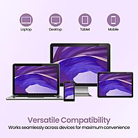 Portronics Bubble Square Purple | Bluetooth + USB, Connect 3 Devices, Custom Hotkeys, Compact Design, Ideal for Home/Office, Ergonomic Keys, Long Battery Life, Stylish and Functional.