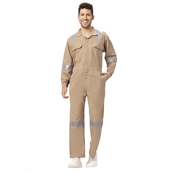 COTTON BOILER SUIT KHAKI COLOR S