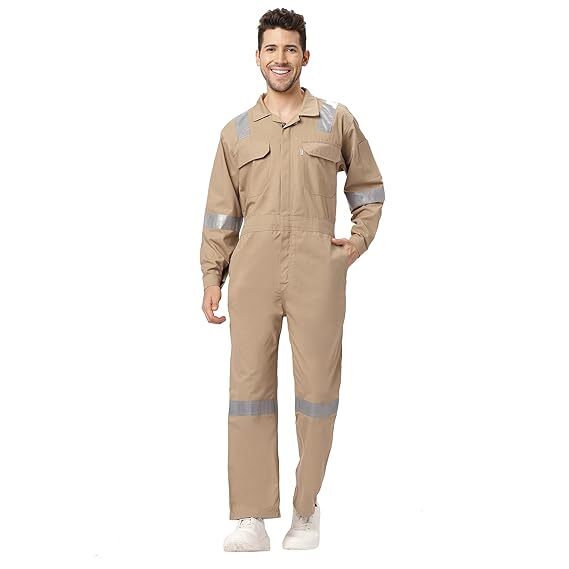 COTTON BOILER SUIT KHAKI COLOR S