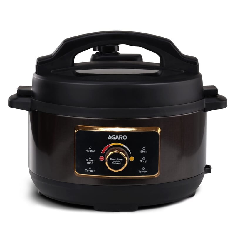 AGARO Royal Electric Pressure Cooker, 3 Liter Stainless Steel Inner Pot, 5 Preset Menu, Automatic Cooking