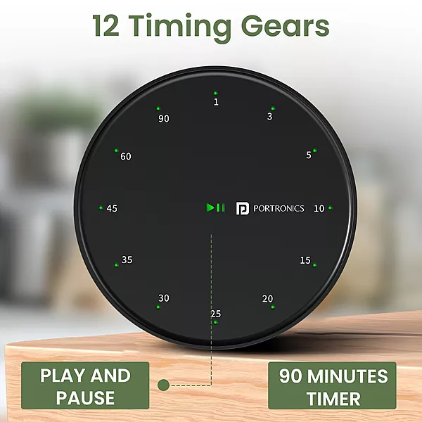 Portronics Tixie Countdown Timer (POR 2911) – 12 Timers | Magnetic | Auto Shutdown | Black