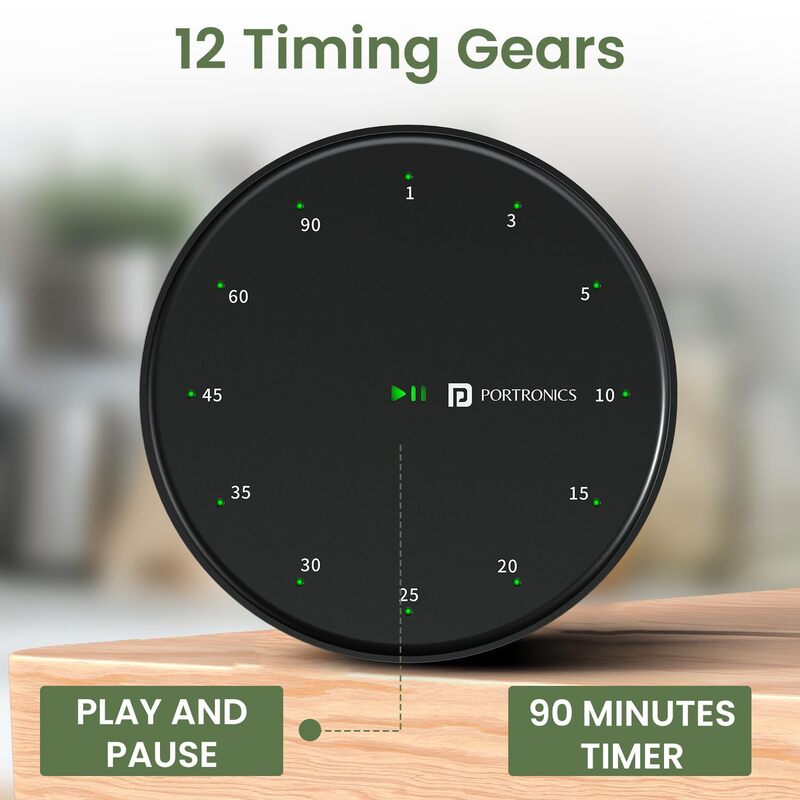 Portronics Tixie Countdown Timer (POR 2911) – 12 Timers | Magnetic | Auto Shutdown | Black