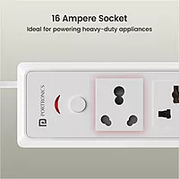 Portronics Power Plate 17 – 4 Sockets, 3840W, 3M Cord, Surge Protection, Compact Design, Ideal for Home & Office, Overload Protection, Durable Build, Convenient Power Solution for Devices.