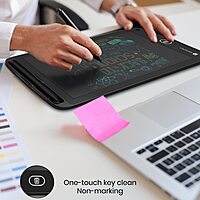 Portronics RuffPad 8.5E LCD Writing Pad – 8.5 Inch | Re-Writable Display | Safety Lock | Black