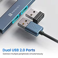 Portronics Mport Mino A – 3-in-1 USB Hub, L-Shape Design, compact and portable, perfect for connecting multiple devices, enhances productivity, ideal for home and office use, sleek and stylish.
