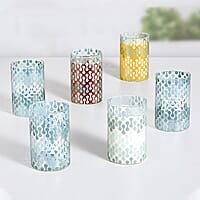 Borosil Artisan Vista 295 ml 6 pcs Set Transparent Drinking Glass |Borosilicate Glass Tumblers for Water, Cold Drinks, Juice| Flame Proof, Microwave & Dishwasher Safe | for Daily use & Gifting