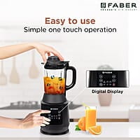 Faber 1800W Digital Power Blender Mixer Grinder 6 Auto Cook Menu Hot Soup Maker 850W Built-in Heater