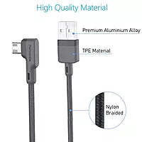 Portronics Konnect Core 3 – USB-A to Type-C Cable, 1.5m, Durable, Fast Charging, Data Transfer, Compatible with Smartphones, Tablets, Laptops, Sleek Black Design, Ideal for Everyday Use.