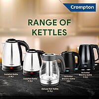 Crompton Insta Delight 1.8L SS Electric Kettle with Auto shut-off  Dry Boil Protection 1500 W