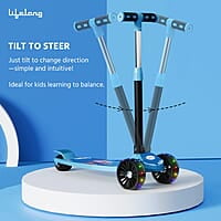 Lifelong Scooter for Kids 3+ Years - Foldable Kids Scooter with LED Wheels & Adjustable Height - Kick Scooter Capacity 50kg