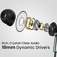 Portronics Conch Tune A – 3.5mm Earphones with Mic, featuring a durable braided cable for tangle-free use, delivering clear sound quality and comfort for an enhanced listening experience.
