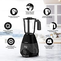 Crompton Ameo 550-Watt Mixer Grinder with MaxiGrind and Motor Vent-X Technology