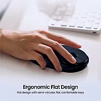 Portronics Toad 6 Wireless Mouse – Bluetooth, Black. Ergonomic, smooth tracking, long battery life. Ideal for home, office, and travel.