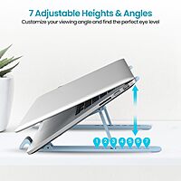 POR 2140 My Buddy K Lite Portable Laptop Plastic Stand – Blue | 1 Year Warranty