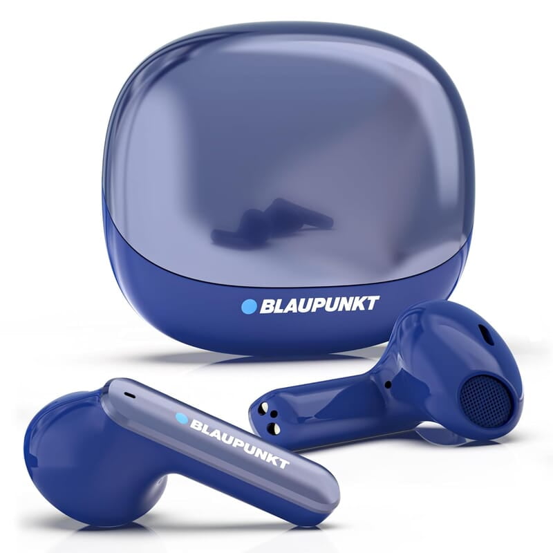 Blaupunkt Btw100 Khrome Bassbuds Truly Wireless Bluetooth Earbuds I Hd Sound I Gaming Mode I Low Latency I 30H PlaytimeITurbovolt Charging I Bt Version 5.3 I Intuitive Touch Controls