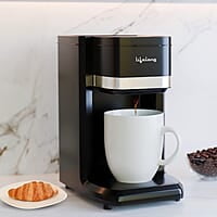 Lifelong Single Cup Coffee Maker- 350 W Coffee Machine for Single Serve, Rapid Coffee Brewer Technology with 125ml