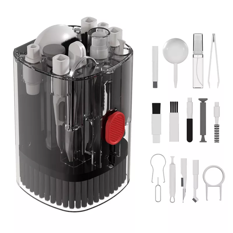 Portronics Clean T 21-In-1 Cleaning Kit for Laptop, Mobiles, and Tablets – Black