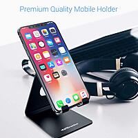 Portronics MODESK Mobile Holder – Durable Metal, Anti-Skid Design, Adjustable Angle, Perfect for Hands-Free Viewing, Compatible with All Smartphones, Ideal for Home & Office Use, Compact & Portable.