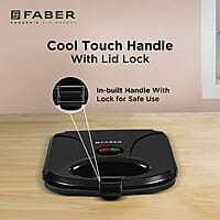 Faber 750W Sandwich Grill Toaster Grill, Toast & Heat 2 Slice Slots