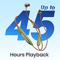 ZEBRONICS Yoga N3 with 46 Hours Backup,Bluetooth V5.2 Wireless Neckband,Enc Calling,Gaming Mode (Upto 50Ms),Voice Assistant,Dual Pairing,Splash Proof&Type C in-ear