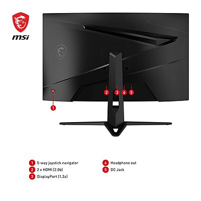 MSI, 23.6 Inch FHD Curved Gaming Monitor, G2422C