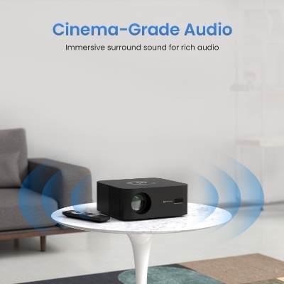 Portronics Beem 510 Smart Projector with 4K Support & 1080p FHD Native, Streaming Apps, 5300 Lumens, Auto Focus & Keystoning, Bluetooth, Wi-fi, 5W Speaker Portronics Beem 510 Smart Projector with 4K Support & 1080p FHD Native, Streaming Apps, 5300 Lumens, Auto Focus & Keystoning, Bluetooth, Wi-fi, 5W Speaker