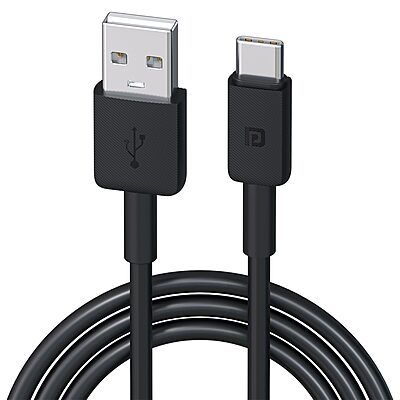 POR 2118 Konnect Link CL – 3A Type-C to Lightning PVC Cable | 1M | Black | 06 Months Warranty